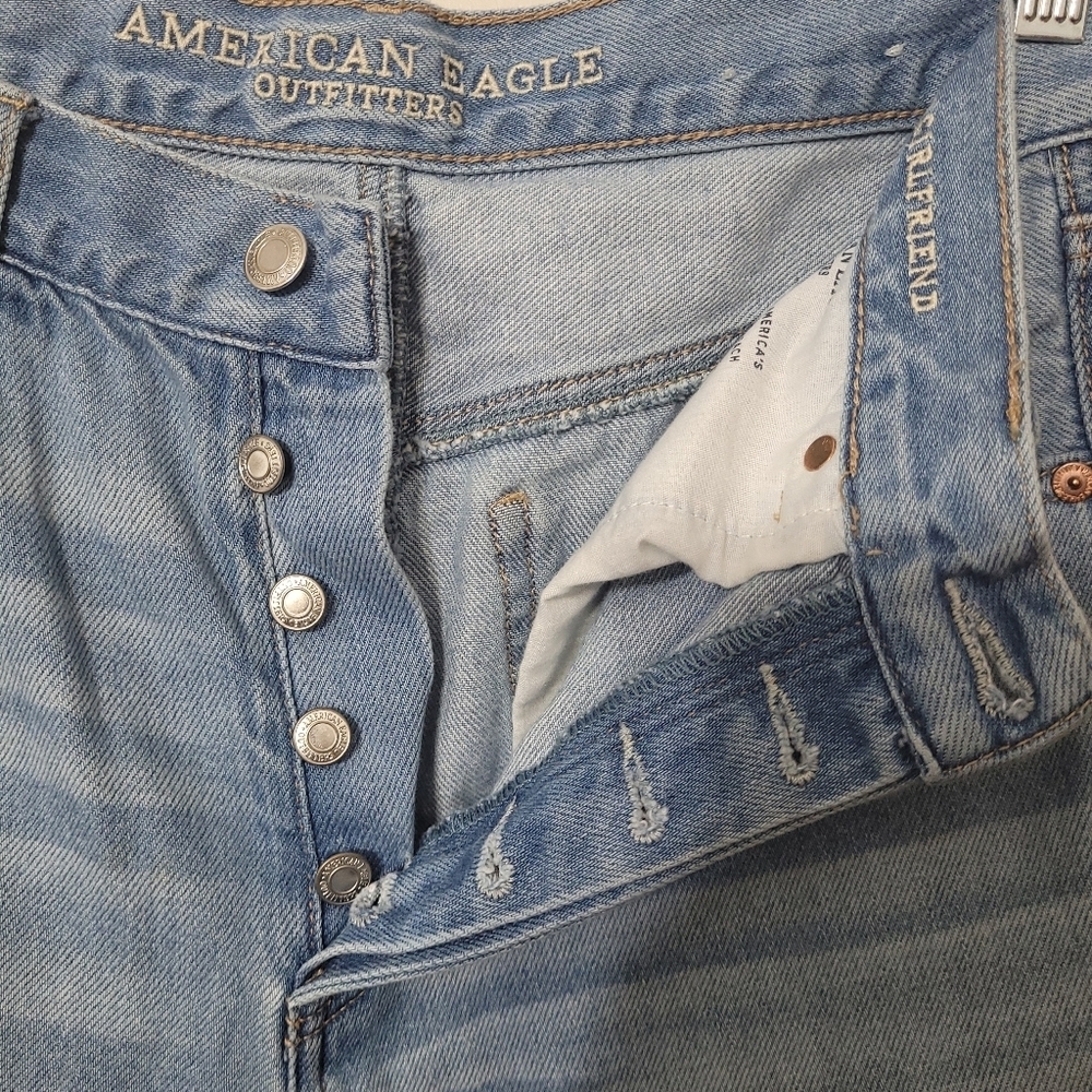 American eagle jeans high rise girlfriend blue size 6 - Picture 10 of 13